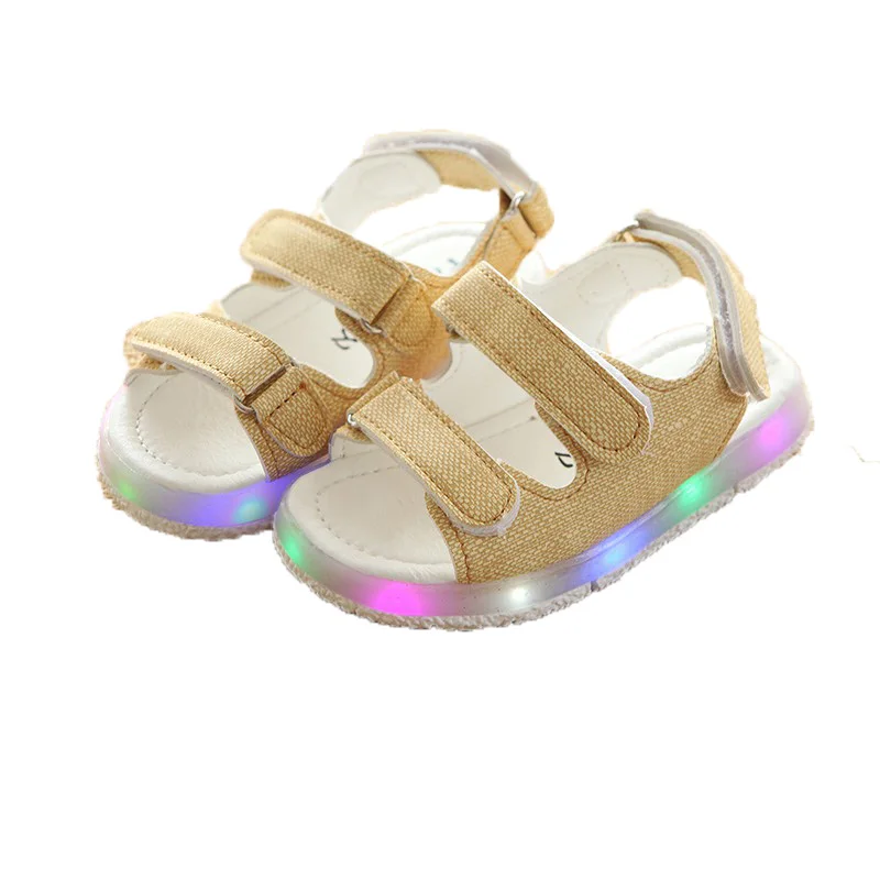 LED Kids Shoes Summer Baby Girl Sandals PU Children Soft Breathable Boy Fashion 2018 Light |