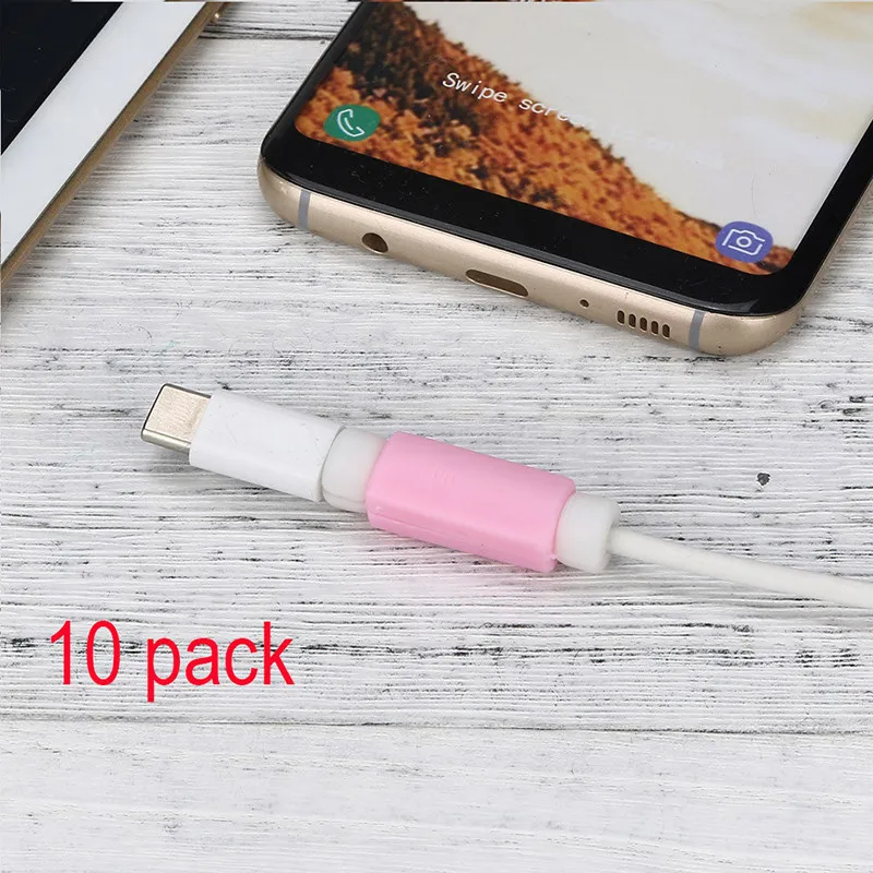 10 шт USB кабель протектор Saver Наушники Шнур защита провода крышка 8Pin зарядное