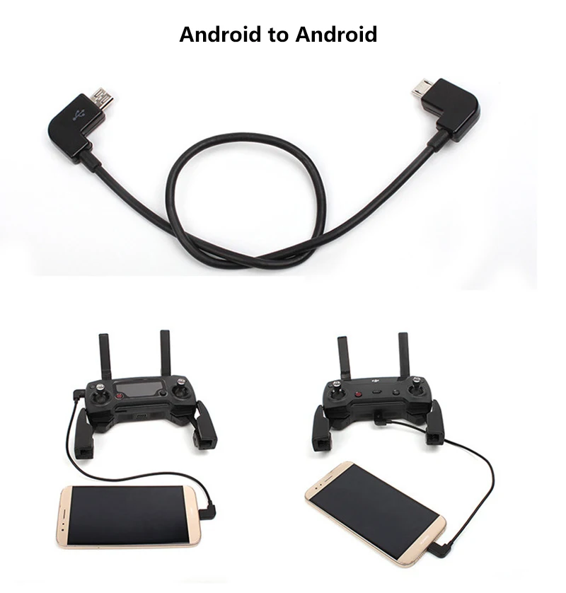 30 см OTG кабель для передачи данных для DJI Mavic Pro Air Spark Mavic 2 Zoom Drone IOS type-C Micro-USB адаптер соединитель провода для планшетного телефона