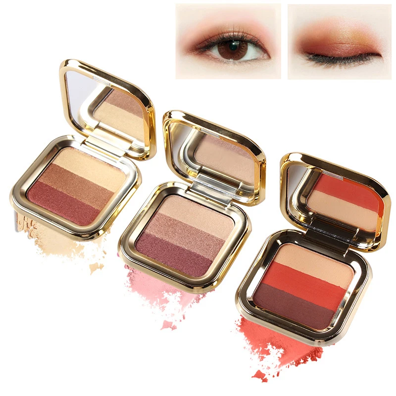 Новинка 3 цвета градиентные матовые тени для век водостойкие прочные трехмерные