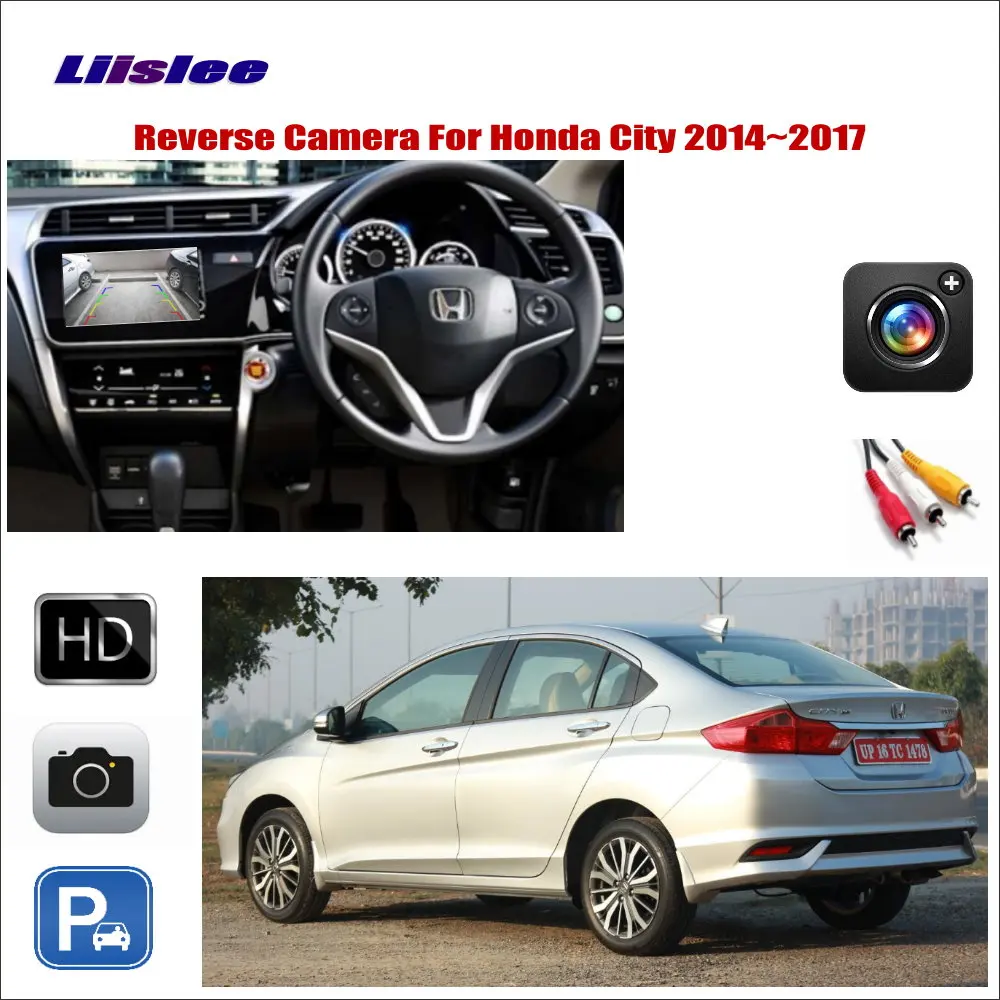 Car Rear Rearview Camera For Honda City Ballade 2014 2015 2016 2017 Original Screen HD CCD SONY III CAM