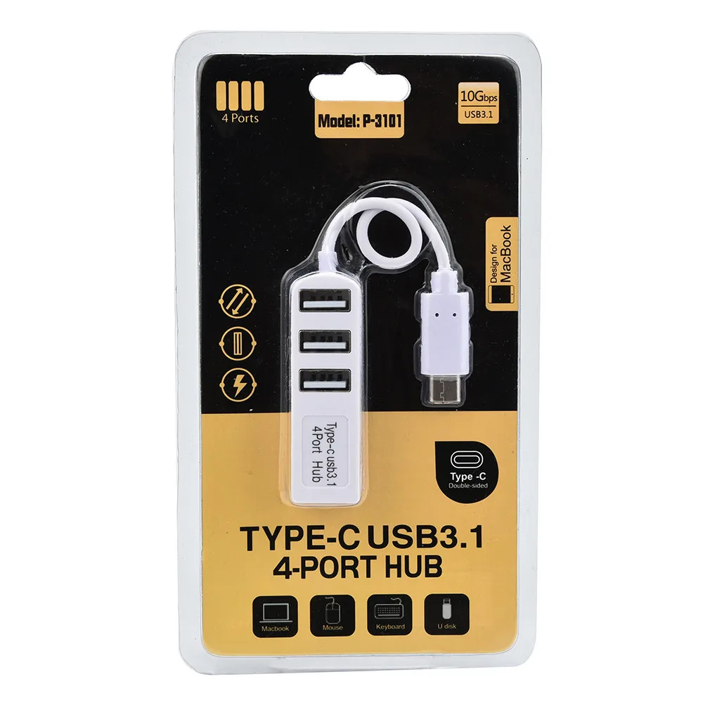 Адаптер CARPRIE usb хаб 3 1 Type C на 4 порта Usb 0 Hub USB для пк Apple Macbook|USB-хабы| |