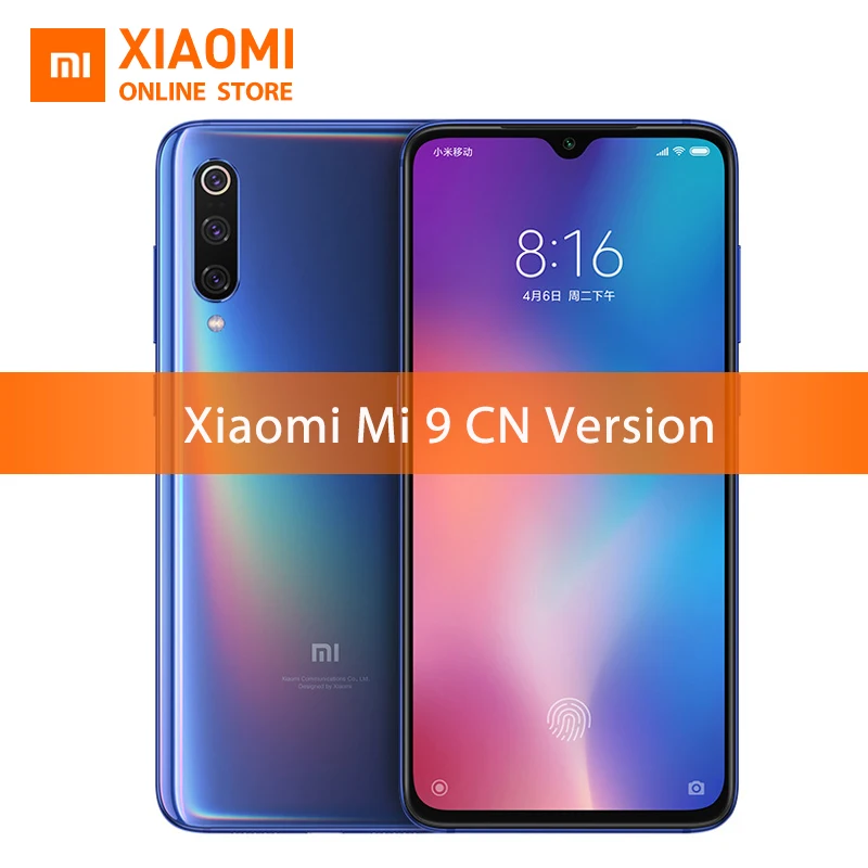 Оригинальный Xiaomi mi 9 8 Гб оперативная память 128 Встроенная мобильный телефон Snapdragon