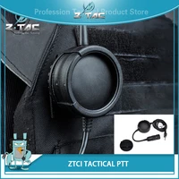 z tactical new ztci headset ptt plug hole military headphone accessories for kenwood ptt paintball nylon plastic