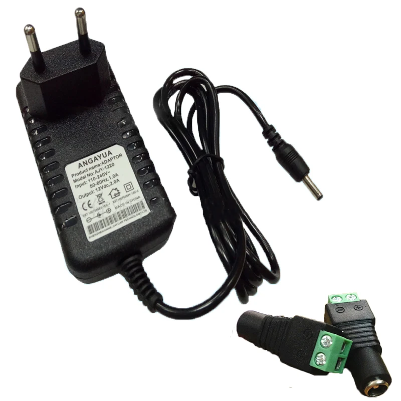 ЕС штепсельная вилка американского стандарта AC 100V 240V DC/DC 12V 2A Трансформаторы