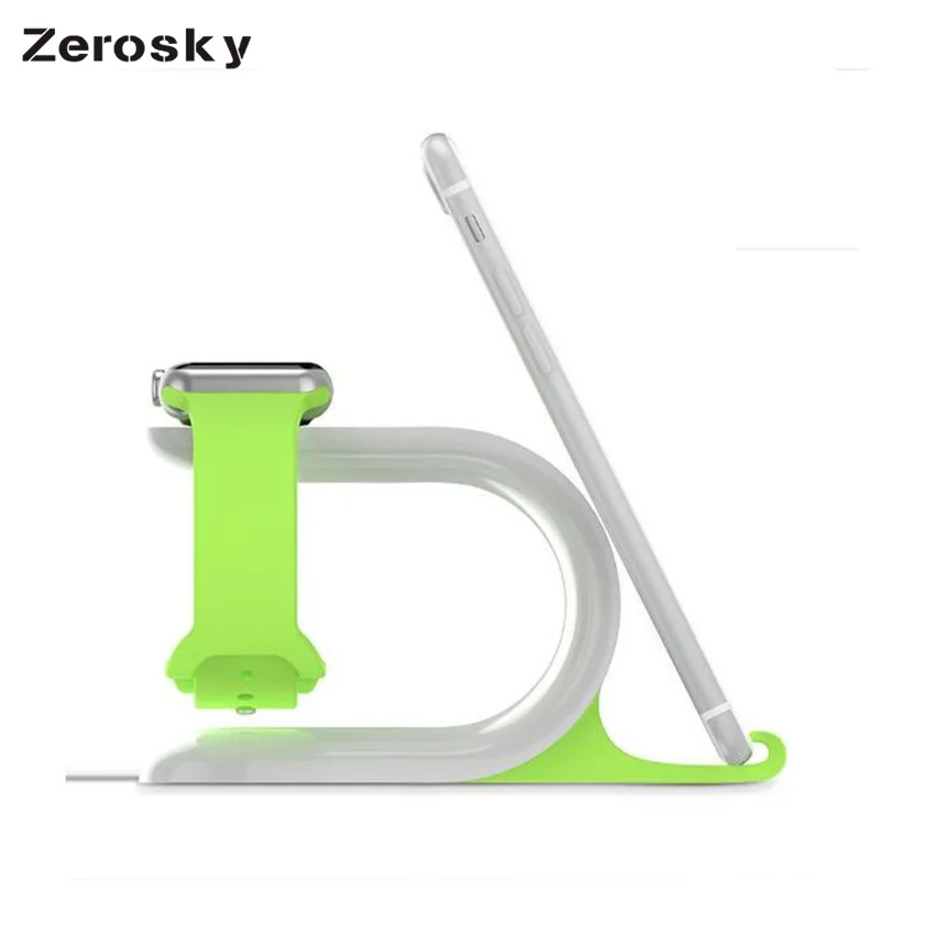 Zerosky для Apple Watch зарядная подставка iPhone 8 Xiaomi Huawei мобильный телефон планшет