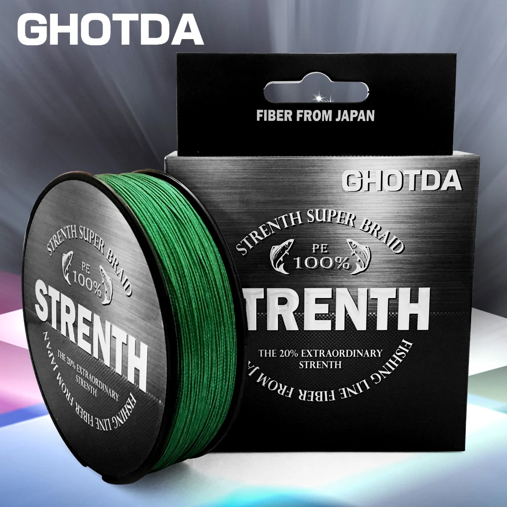 GHOTDA 500 м 300 150 100 8 нитей зеленый ПЭ плетеный провод Multifilament Super Сильный лески 2018