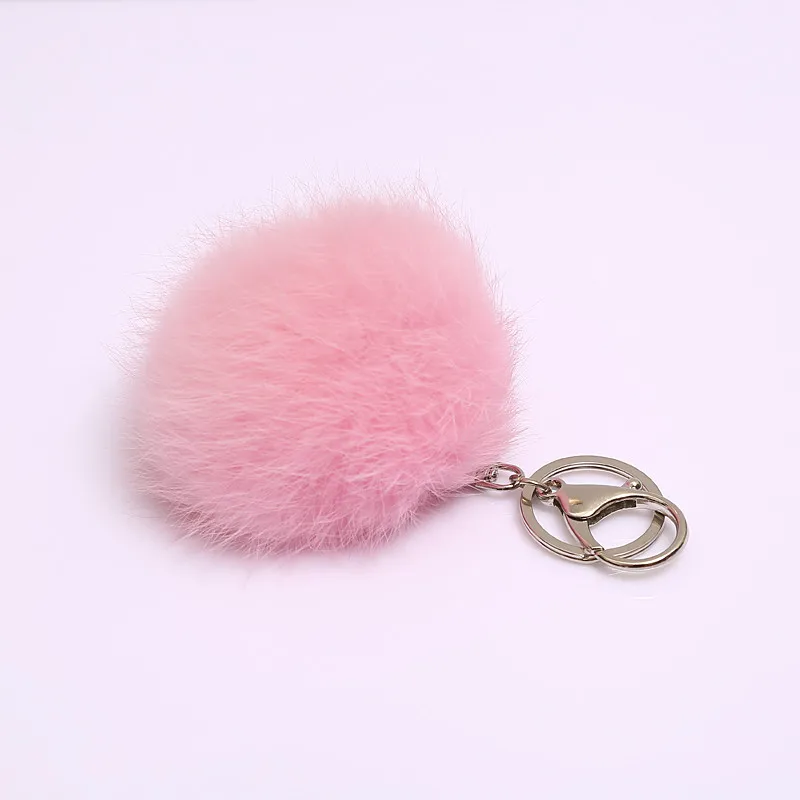 Хит продаж новинка 8 см длина кроличий мех шар сотовый телефон кулон-брелок для