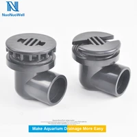 nuonuowell aquarium elbow bulkhead connector for od 2025mm pipe 90 degree plumbing outlet fish tank pond drain fitting