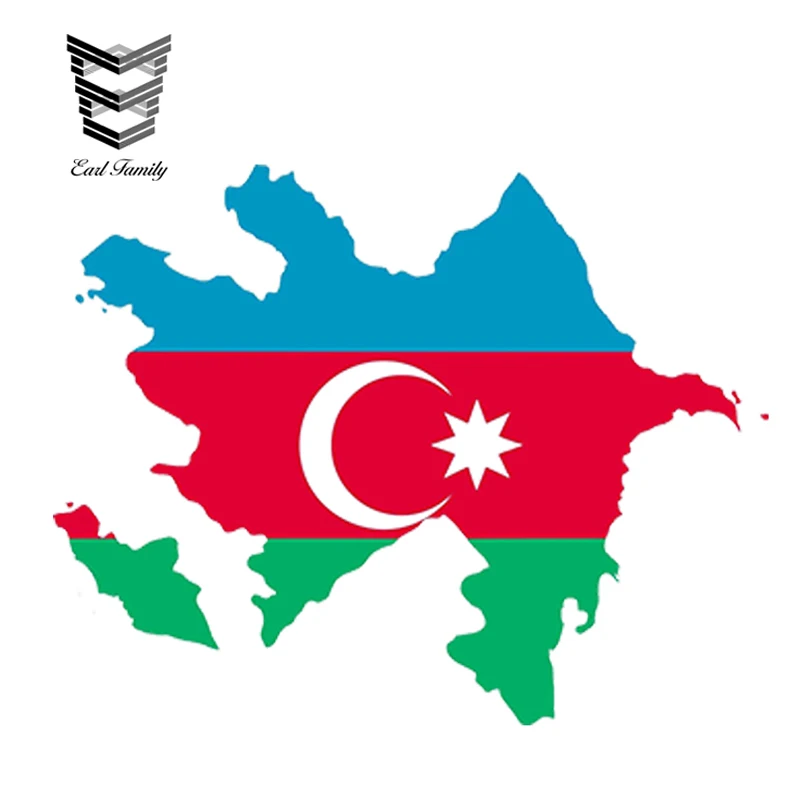 

EARLFAMILY 13 см x 11,2 см автостайлинг флаг карты Азербайджана Автомобильная наклейка силуэт шлем Автомобильный холодильник дверь водонепроницаемые аксессуары