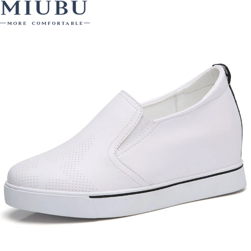 Кроссовки MIUBU женские на скрытой платформе высокие теннисные туфли из