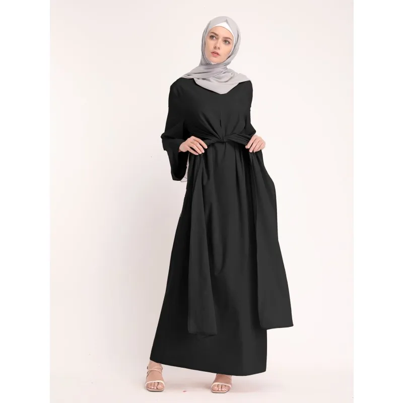 Женское хлопковое платье с поясом 5 цветов | Женская одежда