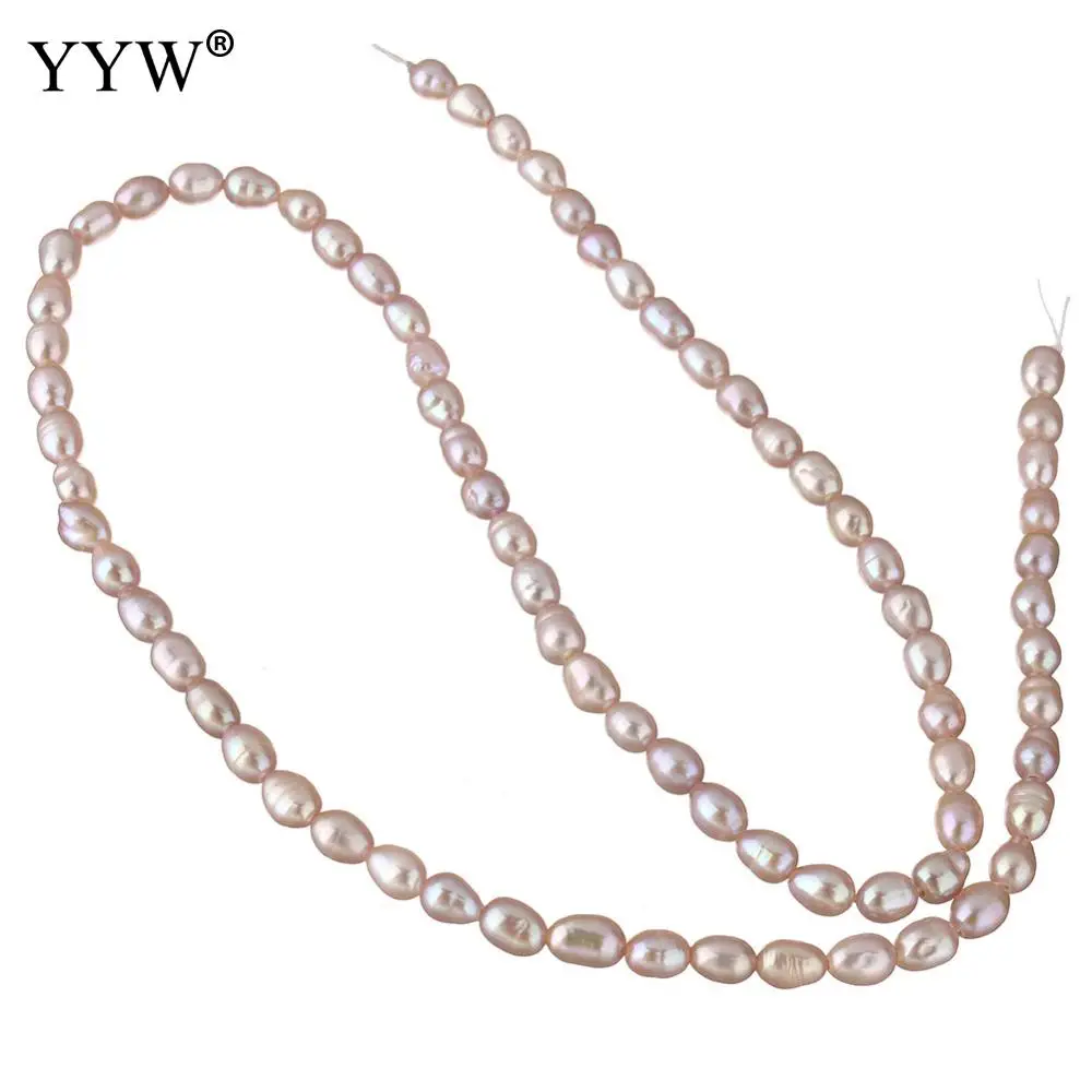 YYW High Quality Cultured Rice Freshwater Pearl Beads Natural Purple 3-4mm Approx 0.8mm Sold Per 15.3 Inch Strand | Украшения и