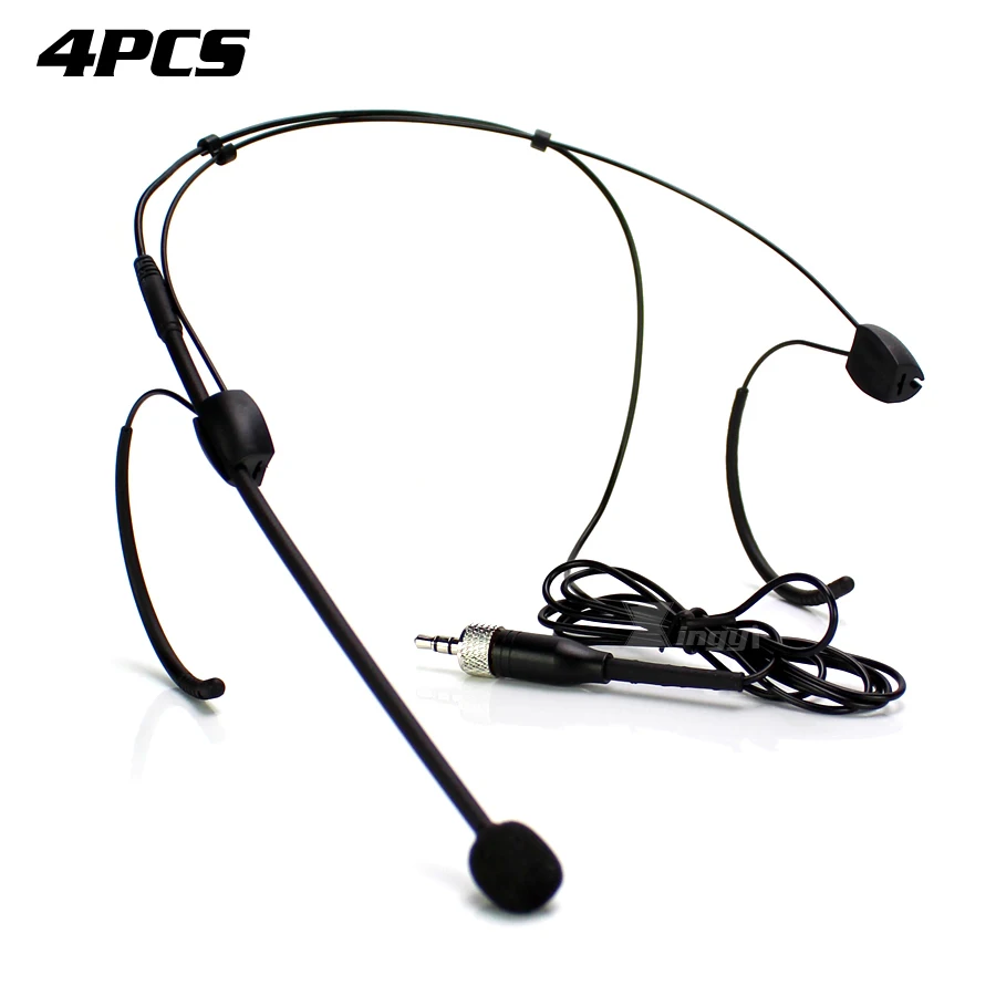 4 шт. 3 5 мм разъем стерео с винтовым замком головное крепление двойной наушник