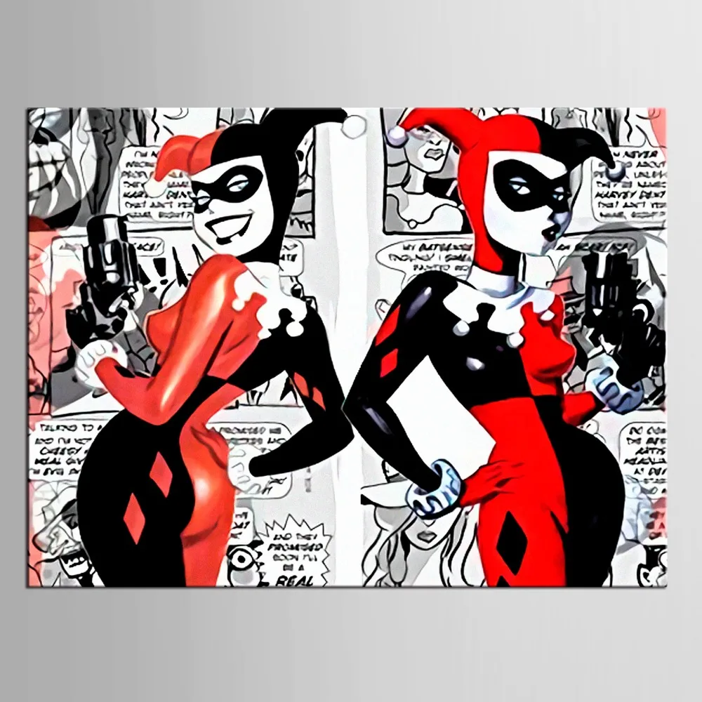 1 панель Современная Абстрактная живопись аниме девушка мультяшное украшение