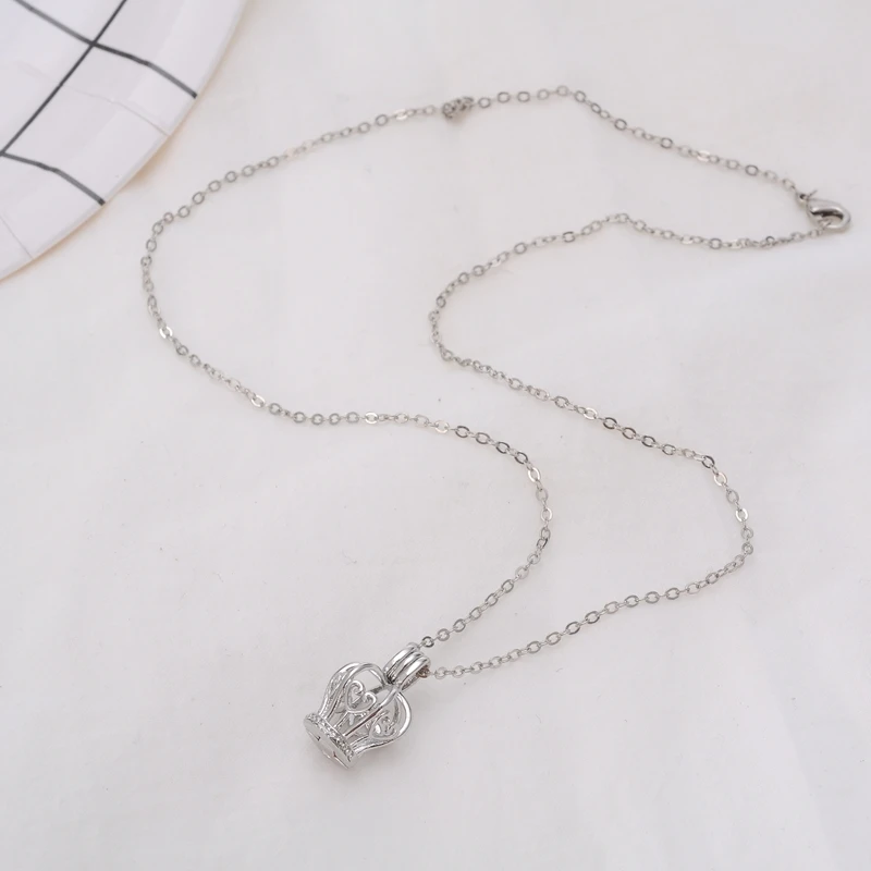 1 unid Free Shipping Box Oil Diffuser Aromatherapy Crown Jewelry Magic Sound Ball Pendant Bracelet Necklace | Украшения и