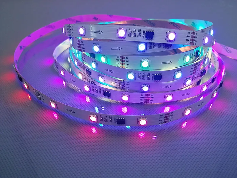 Светодиодная rgb ленсветильник WS2818 5 м 30 светодиодов/м 60 12 В smd 5050 | Лампы и освещение