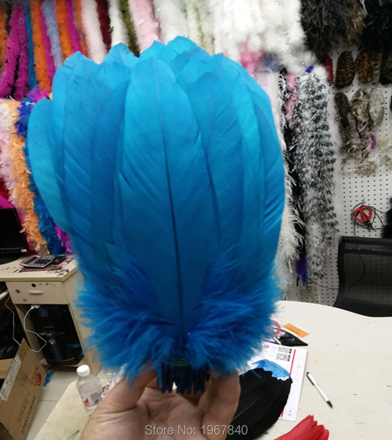 New! 100pcs / lot high quality sky blue eagle feathers 12-14 inch 30-35 cm DIY craft | Дом и сад