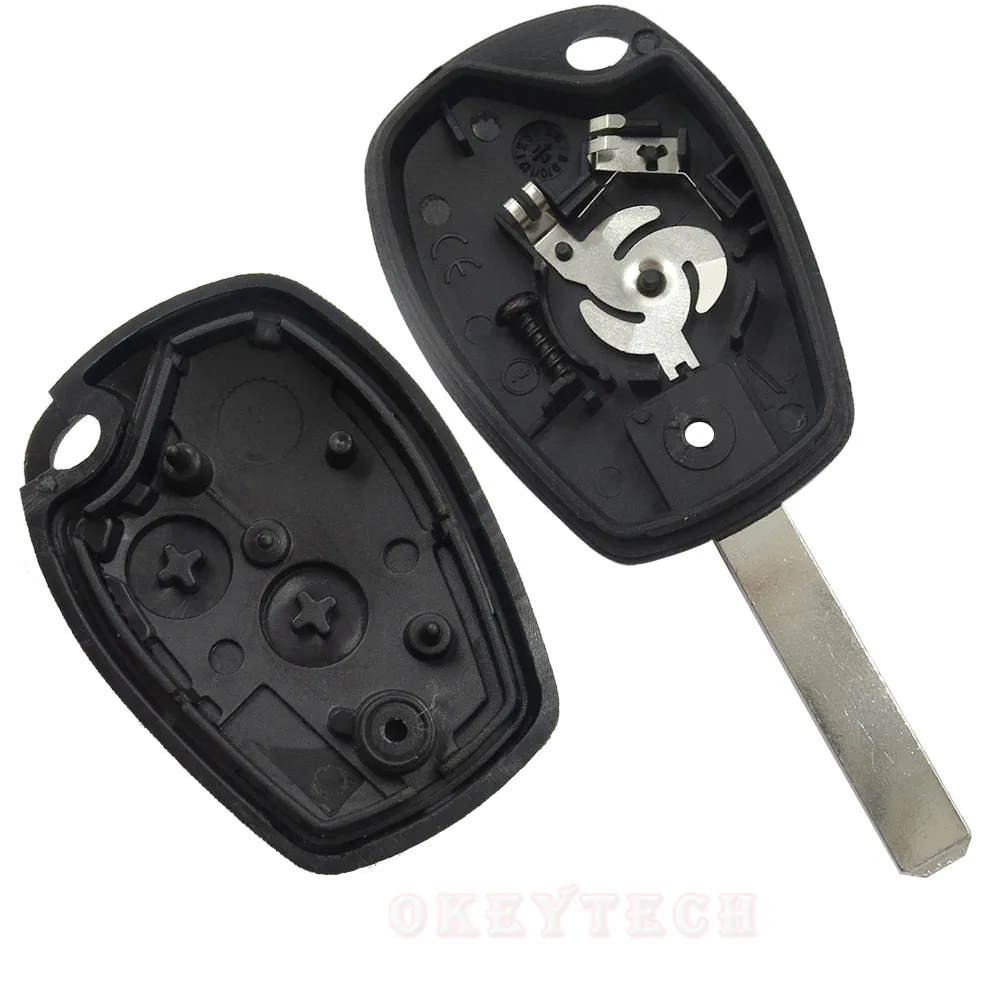 OkeyTech 10 шт./лот 2 Автомобильный ключ с кнопкой чехол для Renault Duster Modus Clio 3 Twingo DACIA Logan