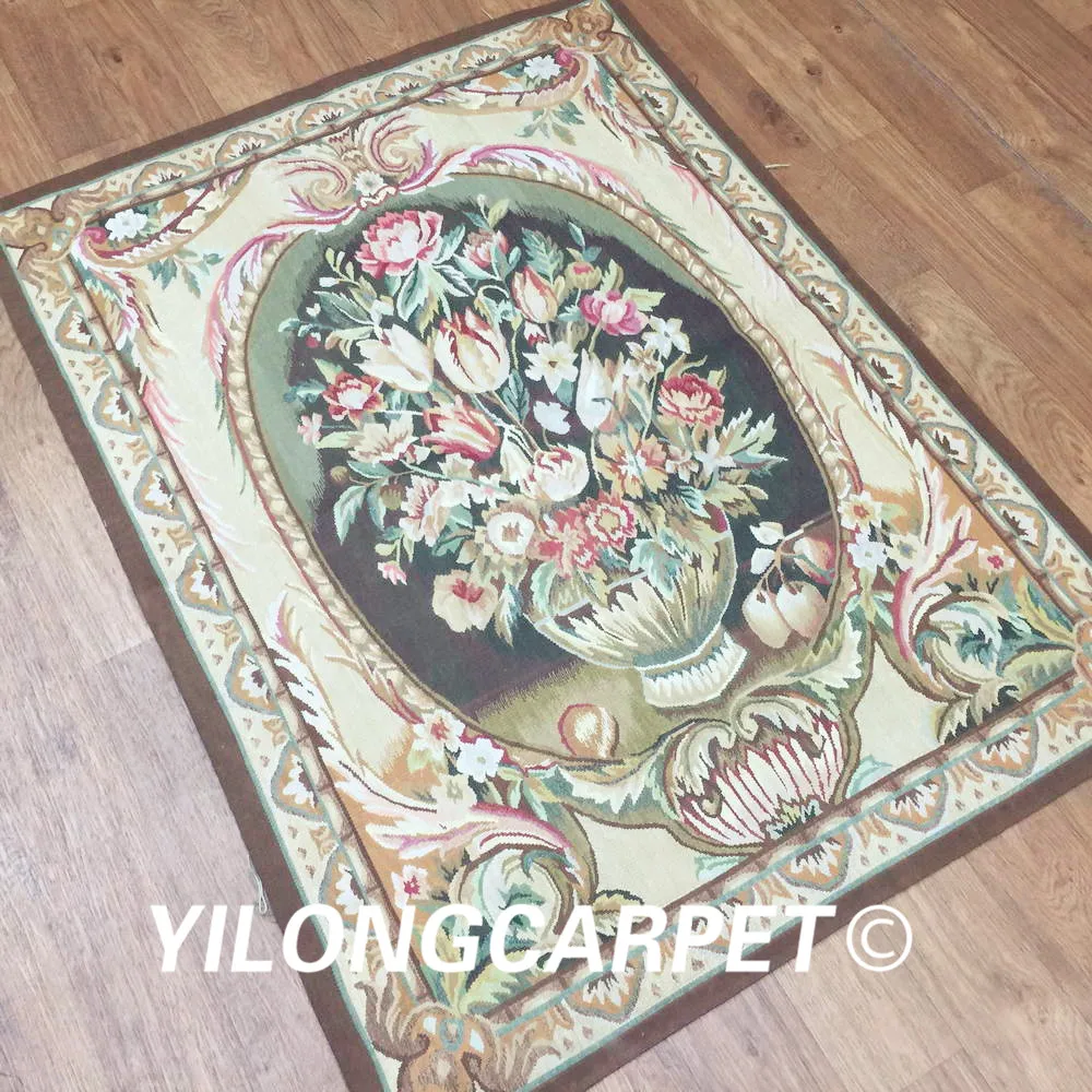 Yilong 3 1 'x 4 2' чистая шерсть ручной работы aubusson гобелен Настенный Гобелен