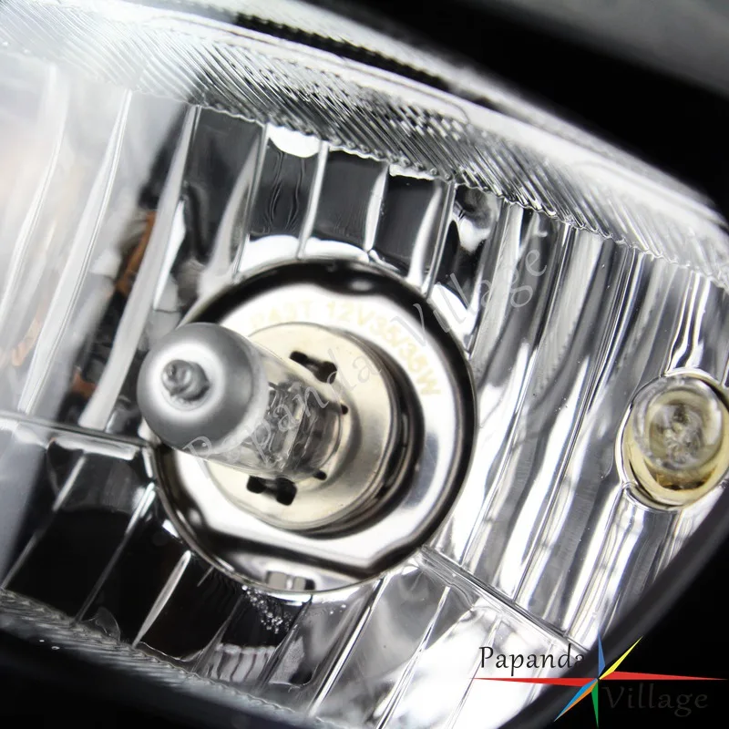 Фара Papanda черная для мотоцикла мотокросса двойная Спортивная фара Suzuki Yamaha Honda