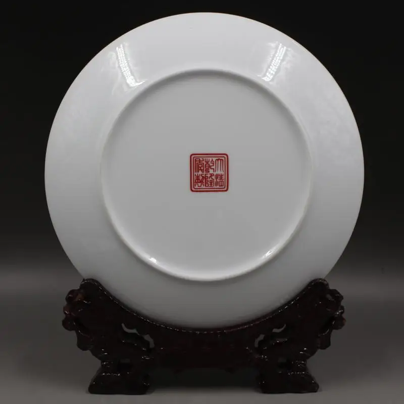 Qing Dynasty Qianlong пьяная наложница керамическая тарелка народная коллекция предметы