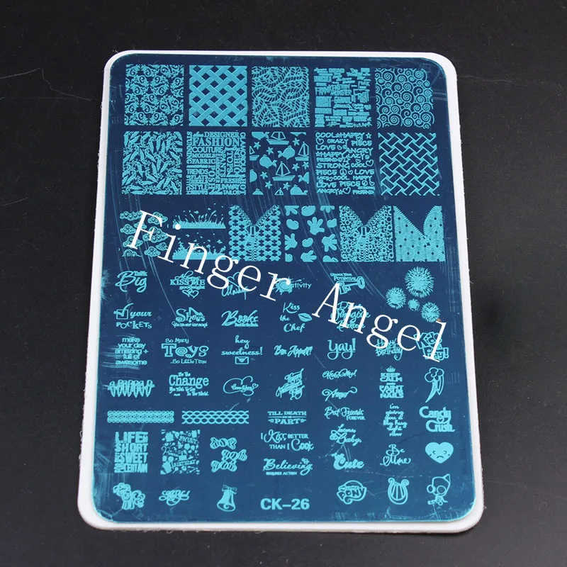 20 шт Nail Art шаблон задняя крышка 10x15 см Stamp Plate белый держатель печати для ногтевого