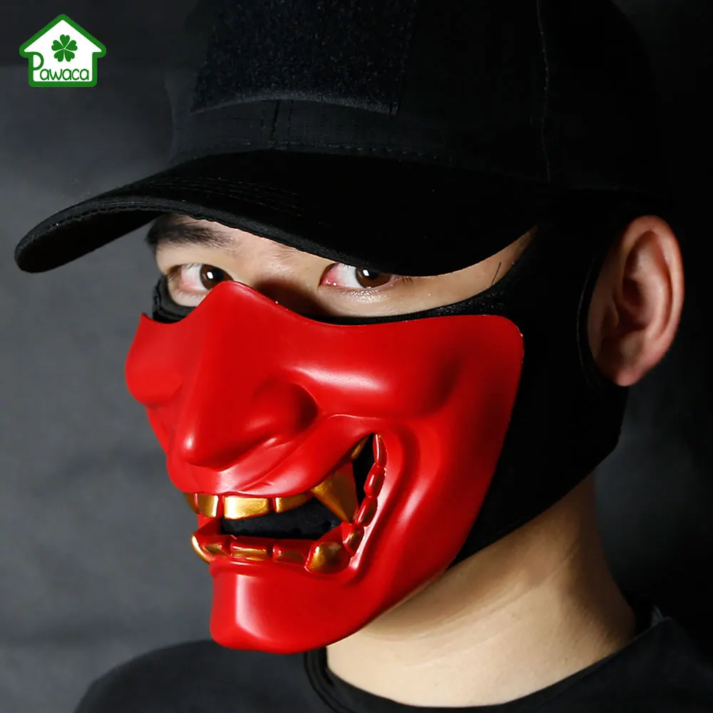 Маска на половину лица костюм Хэллоуин косплей BB Demon Devil страйкбольная маска