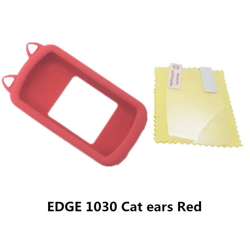 Cat ears Red Garmin EDGE 1030 GPS для велосипеда, код для верховой езды, силиконовый защитный чехол с ушками медведя/кошачьими ушками, фирменный неоригинальный - Цвет: Cat ears Red