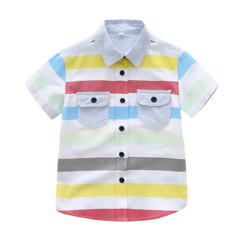 

Toddler Kids Baby Boys summer Short Sleeve Striped Print T Shirt Casual Tops Clothes