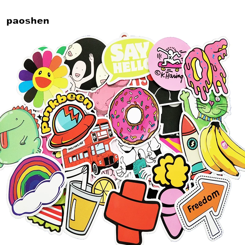 50 Pieces of Personalized Cartoon PVC Stickers are Suitable for Decorating the Desktop Wall Computer Skateboard Luggage | Игрушки и