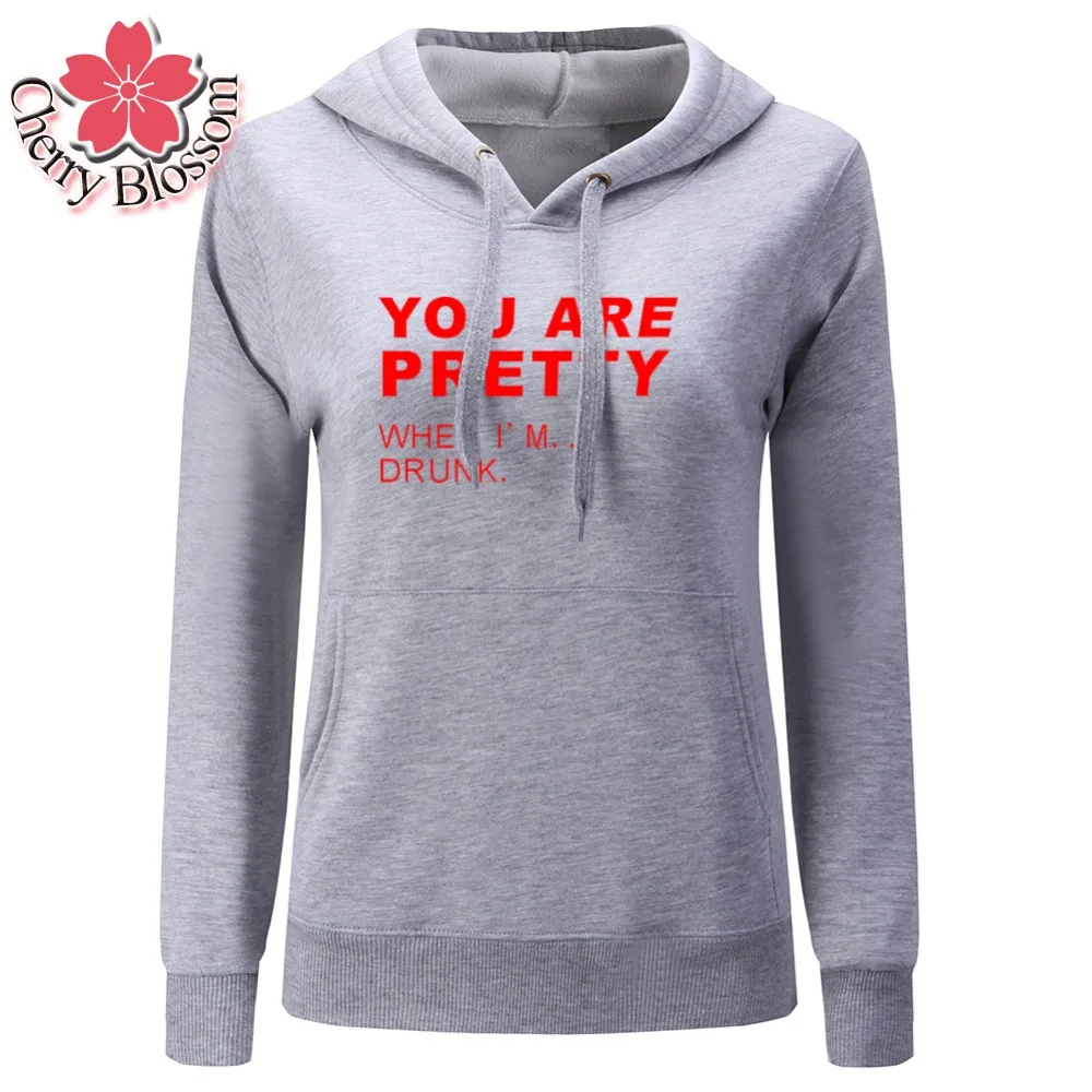 Cherry Blossom Harajuku Hoodies Winter Thick Warm Sweatshirts Hooded Sweat Women Casual Feminina Loose Pullover Jumper | Женская одежда
