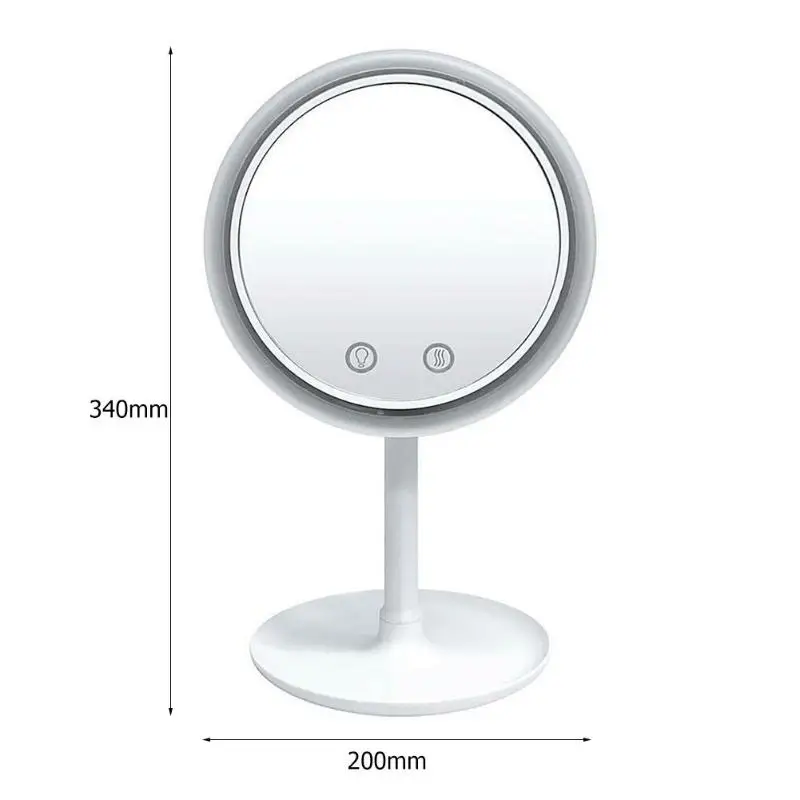 Портативный светодиодный светильник зеркало для макияжа 5X Увеличительное стекло настольное косметическое зеркало для макияжа ручное зеркало с вентилятором