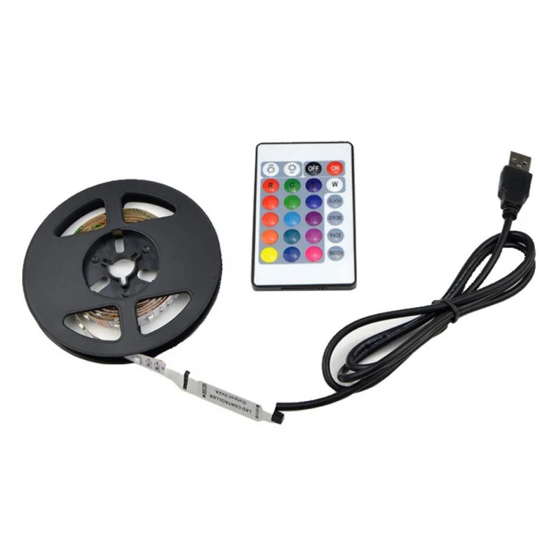 Светодиодная лента RGB с питанием от USB 5 В 60 светодиодов/м 3528 SMD не