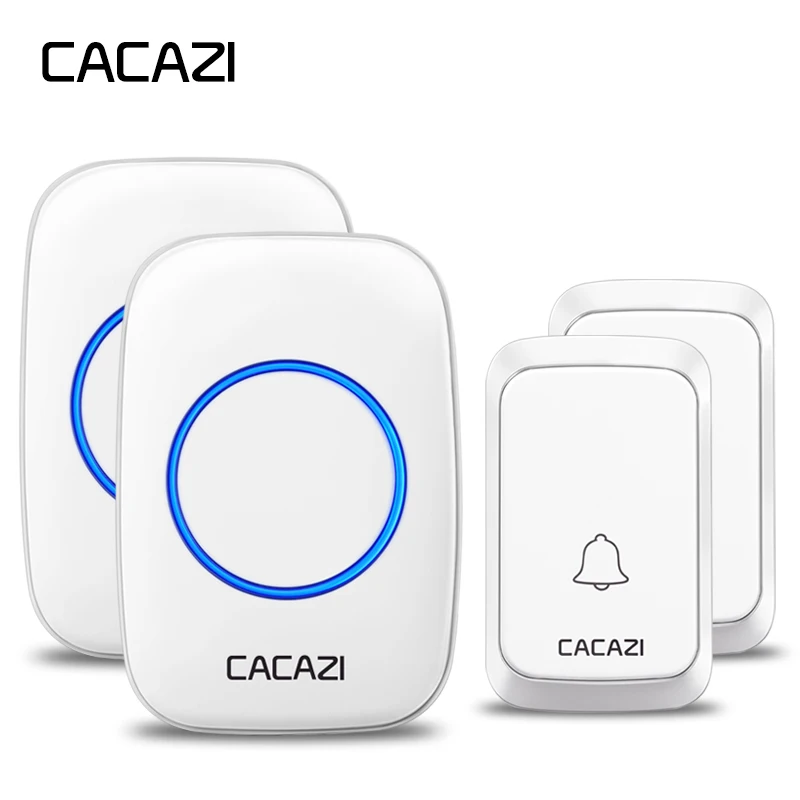 Водонепроницаемый беспроводной дверной звонок CACAZI работающий от аккумулятора