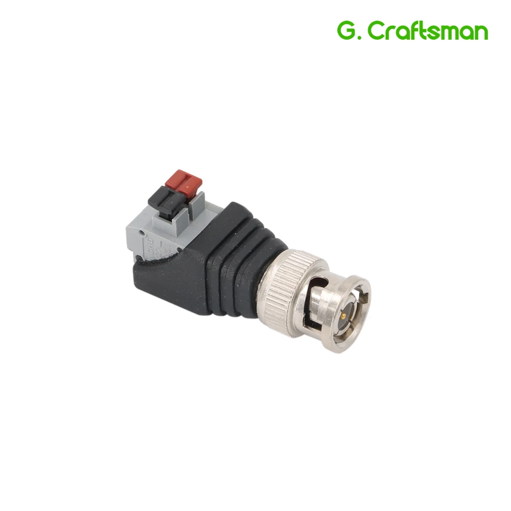 BNC Male Plug Push Fastening Type 12V Connector CCTV Cameras Socket Adapter System Accessories B18 G.Ccraftsman | Безопасность и
