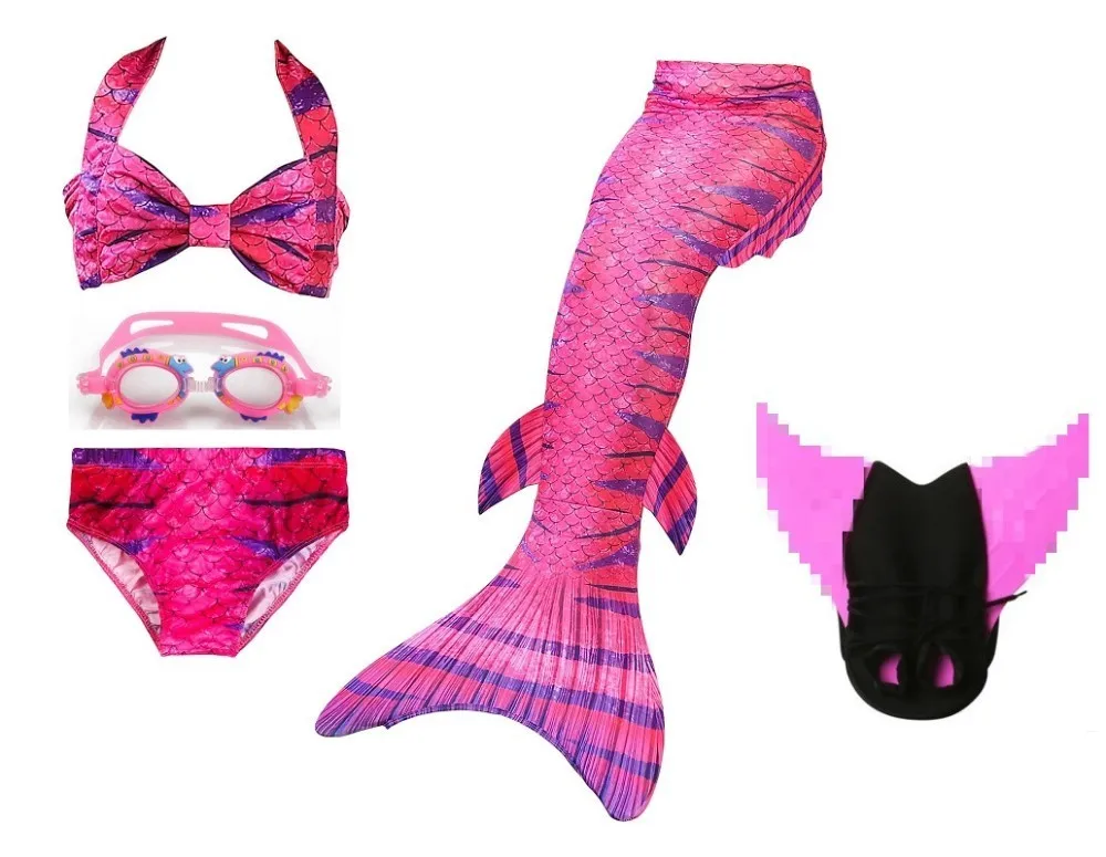 Детский купальный костюм русалки бикини для девочек хвост монофин купальник
