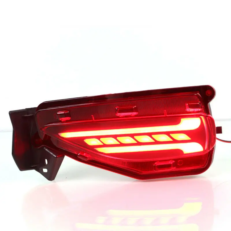 

LED Rear Bumper Reflector Fog Brake Turn Indicator Lights For Toyota Fortuner 2015-2016