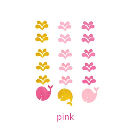 pink Whale Милый КИТ всплеск бумажные гирлянды баннер мальчик девочки для празднования первого дня рождения украшения Дети Акула рождественские принадлежности для вечеринки баннер - Цвет: pink Whale