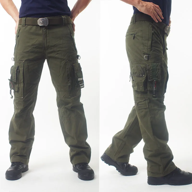 Мужские брюки карго с множеством карманов военные тактические рабочие боевые
