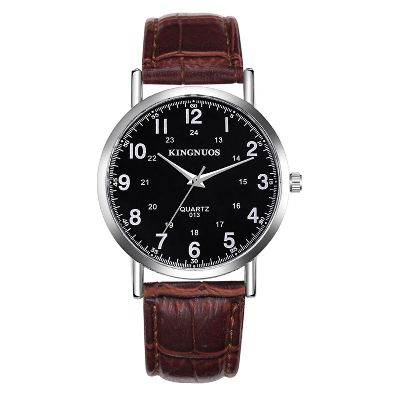 Brown Black Reloj Hombre мужские кварцевые часы платье браслет наручные часы 30 м водонепроницаемый цифровой Montre повседневные деловые Heren Horloge - Цвет: Brown Black
