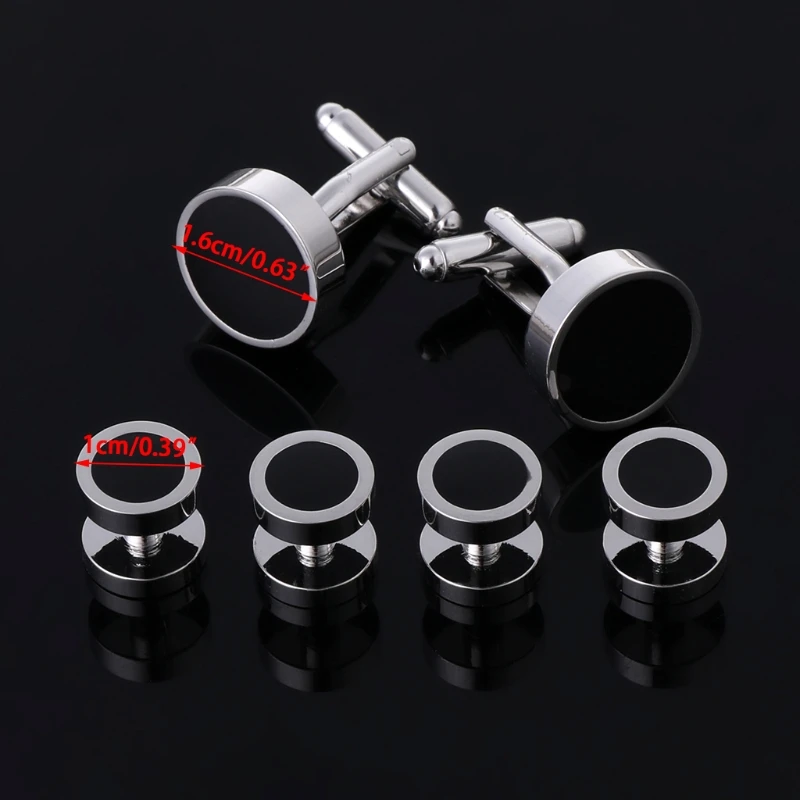 

6Pcs Fashion Men's Tuxedo Cufflinks Formal Costume Shirt Studs Cuff Links Set
