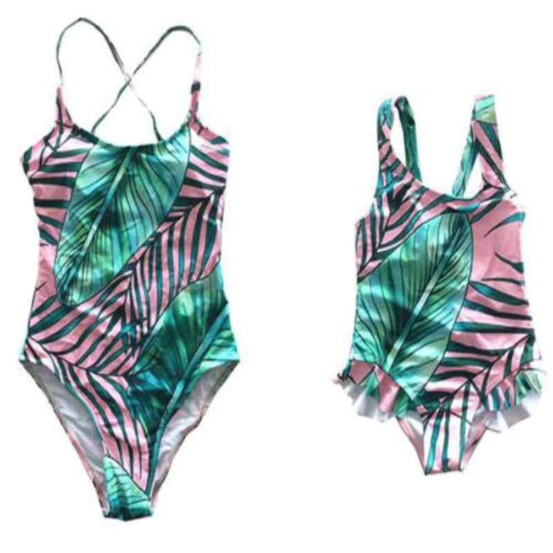 Matching Outfit look Swimsuit Clothes Family Set Mother and Daughter Swimwear Mommy&amp Me Bikini Mom Baby Summer Clothing | Мать и