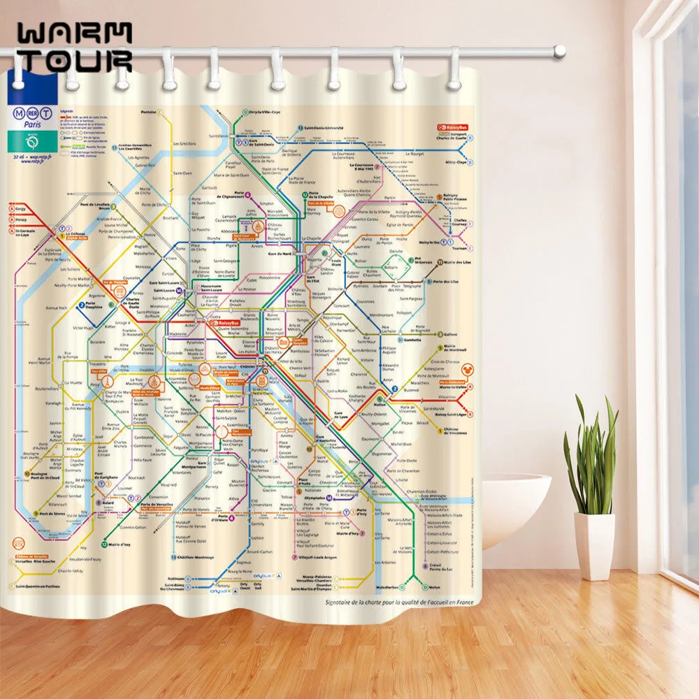 Коврики индивидуального дизайна от бренда Warm Tour Париж метро трек карта