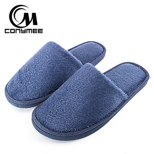 CONYMEE 2018 домашние тапочки для мужчин зимняя домашняя обувь повседневные кроссовки мужские теплые хлопковые тапочки Pantuflas Мягкие плюшевые Terlik