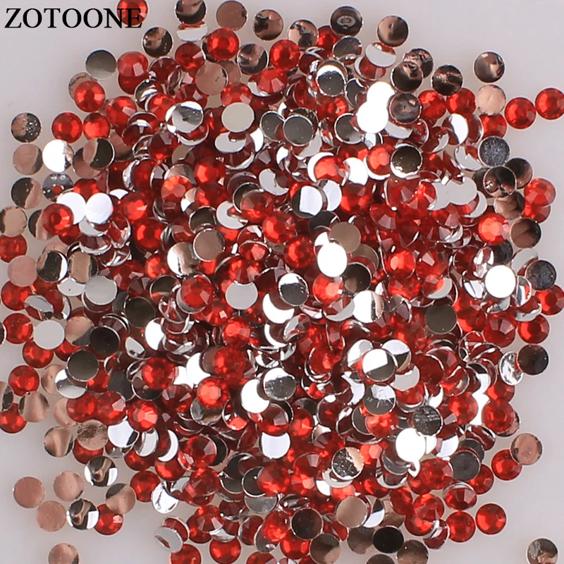 Red ZOTOONE плоская задняя смола не исправление камней и кристаллов для одежды Diy украшения клей на ногти Ab Стразы аппликация из страз E - Цвет: Red