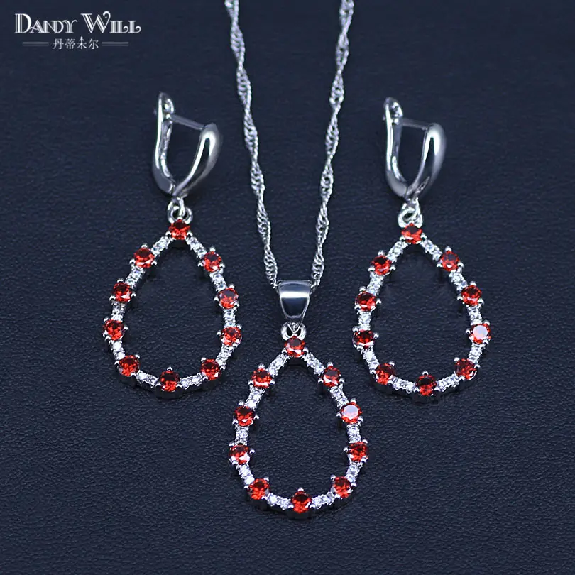 Женский комплект украшений набор из сережек Кулонов браслетов и ожерелья