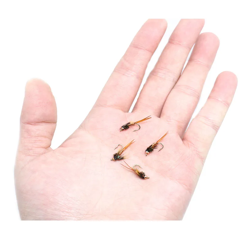 Royal Sissi 4 шт./кор. PRO вязание 12 # Вольфрамовая головка медные мушки Джонни Нимфа