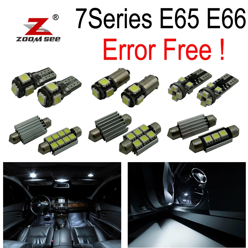 Комплект из 24 светодиодных ламп для номерного знака + комнатных купольных BMW