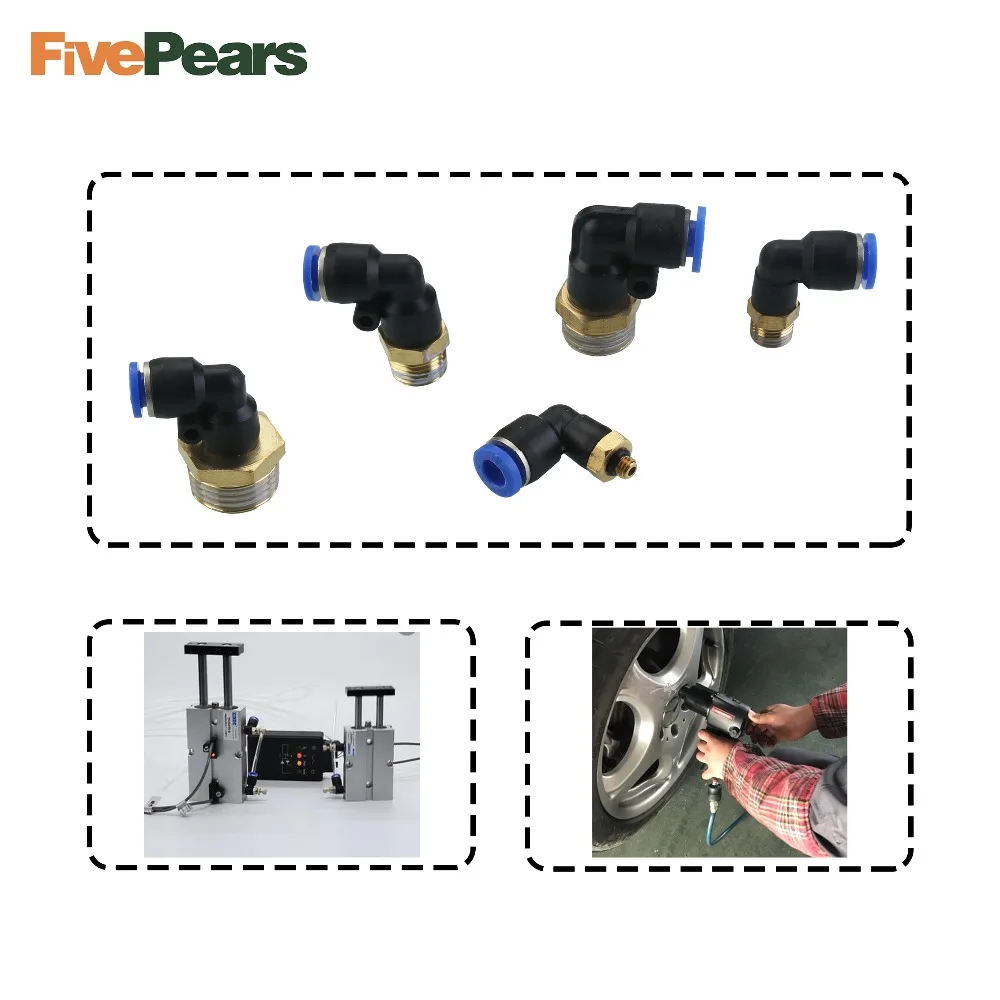 5 шт./лот PL6 Пластик пневматический быстросъемный СОЕДИНИТЕЛЬ 6 мм до M5 1/8 &quot1/4&quot 3/8